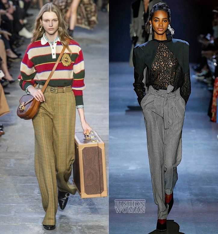 Обзор самых модных моделей женских брюк сезона осеньзима Все самые интересные новинки из последних коллекций укороченные брюки, брюки из кожи и бархата