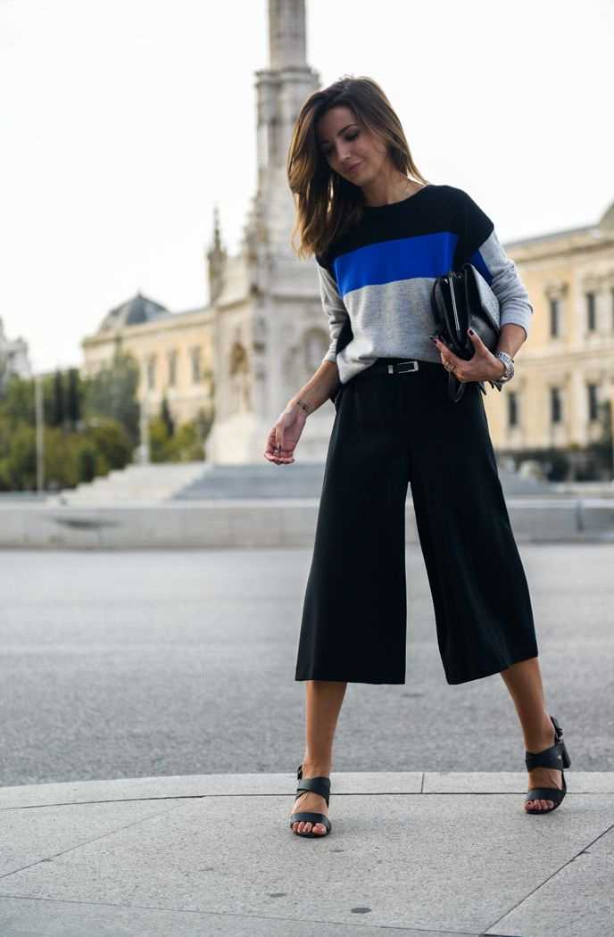 Кюлоты (66 фото): с чем носить женские брюки юбку в 2020