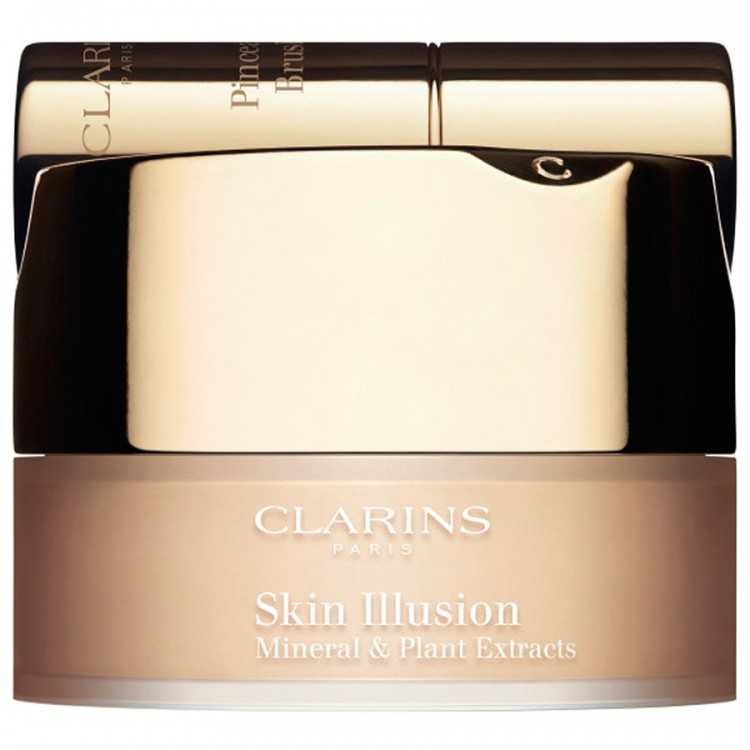 Обзор на рассыпчатую пудру Skin Illusion от Clarins, которую можно использовать в качестве тональной основы Стойкость, покрытие и другие характеристики