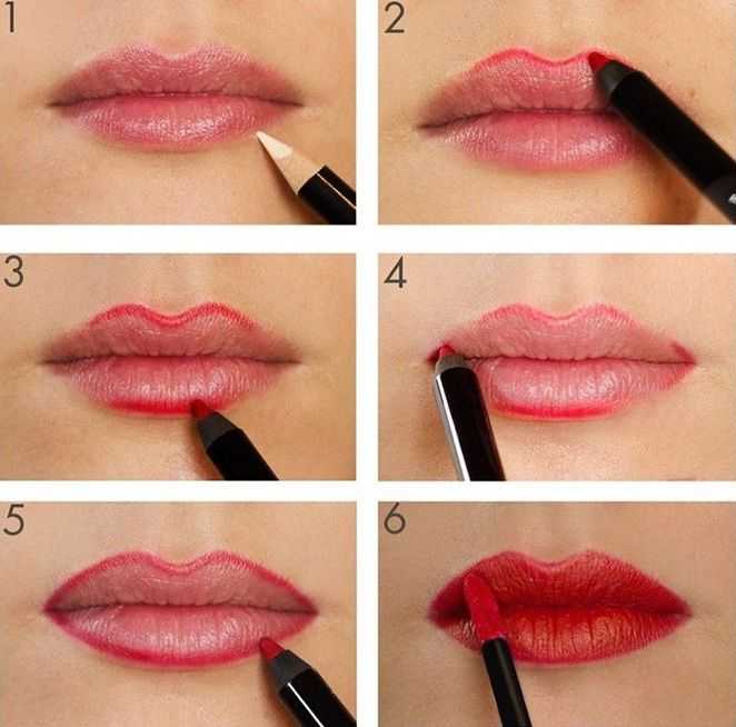 Как правильно красить губы помадой и блеском