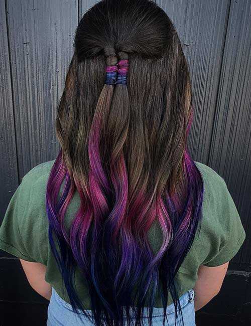 Фиолетовый цвет волос - оттенки и виды окрашивания, 42 фото