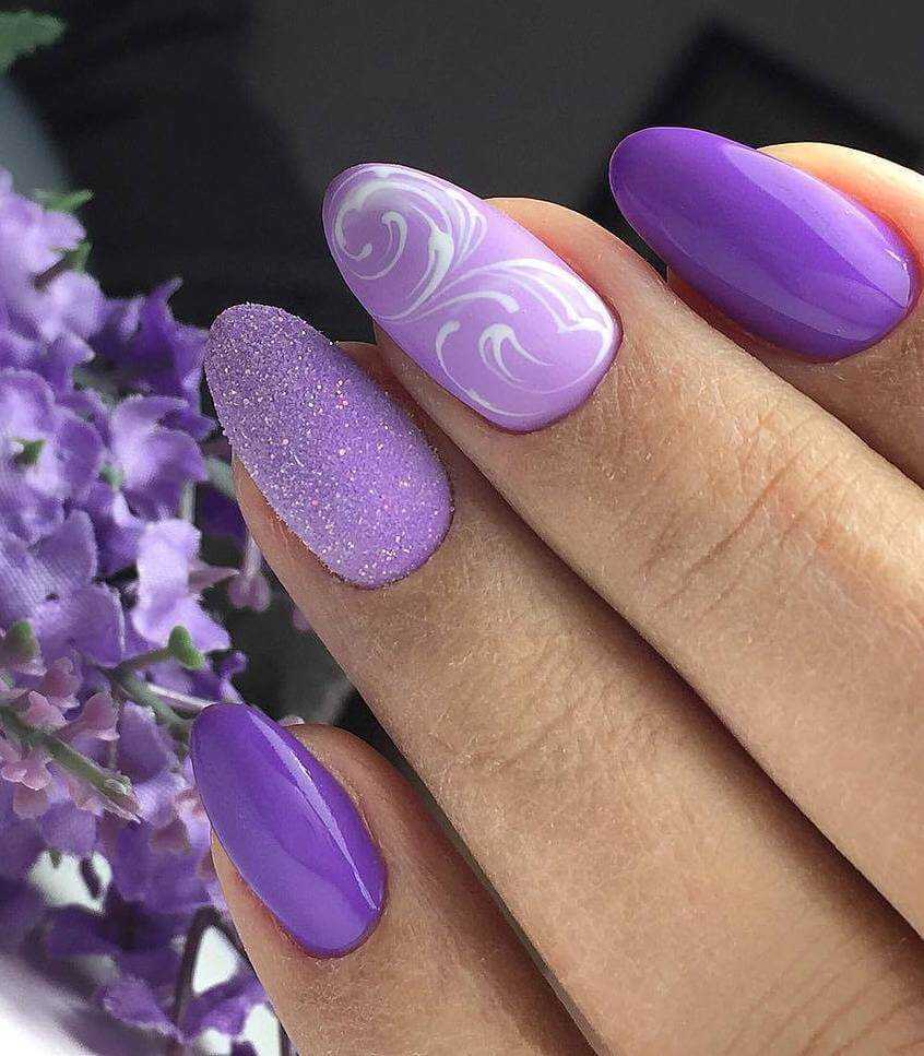 Фиолетовый маникюр 2021 (50 фото) - модные тенденции и красивые идеи дизайна ногтей
