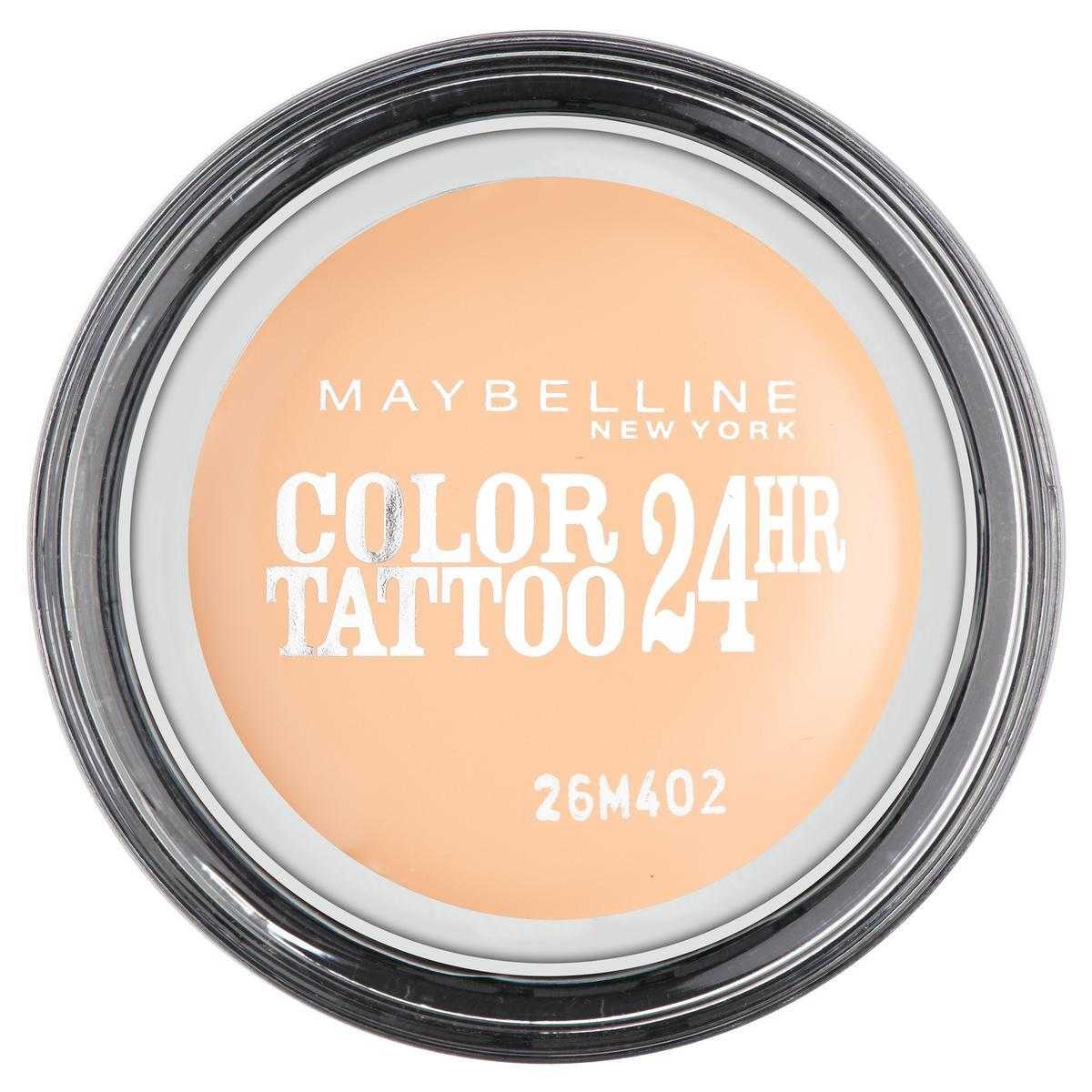 Maybelline color tatoo (мейбелин колор тату) – кремовые и гелевые тени, все оттенки и отзывы