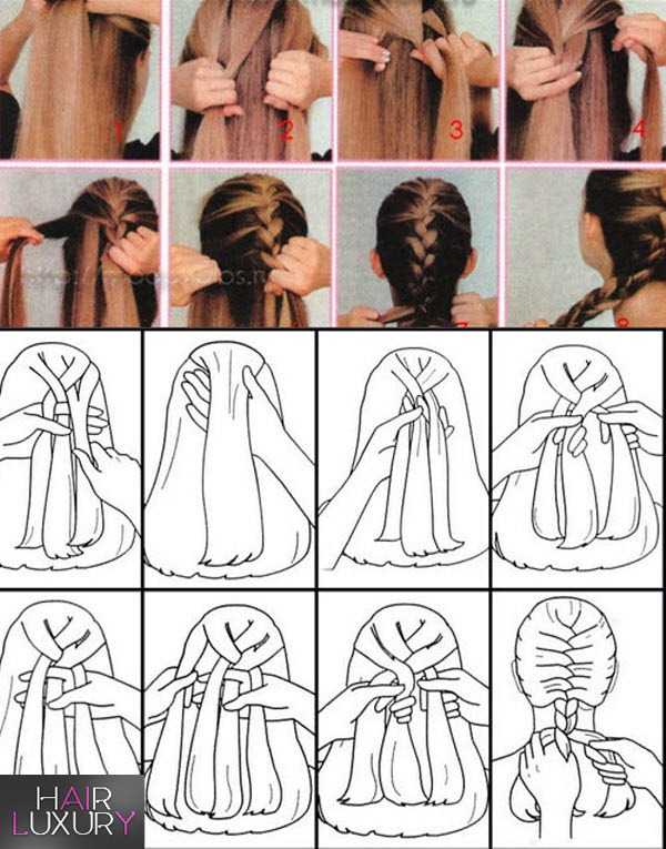 2021 (+70 фото и 5 видео) плетение объёмных кос на длинные волосы