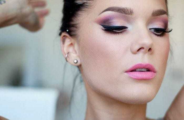 Основы макияжа с применением розовых теней
