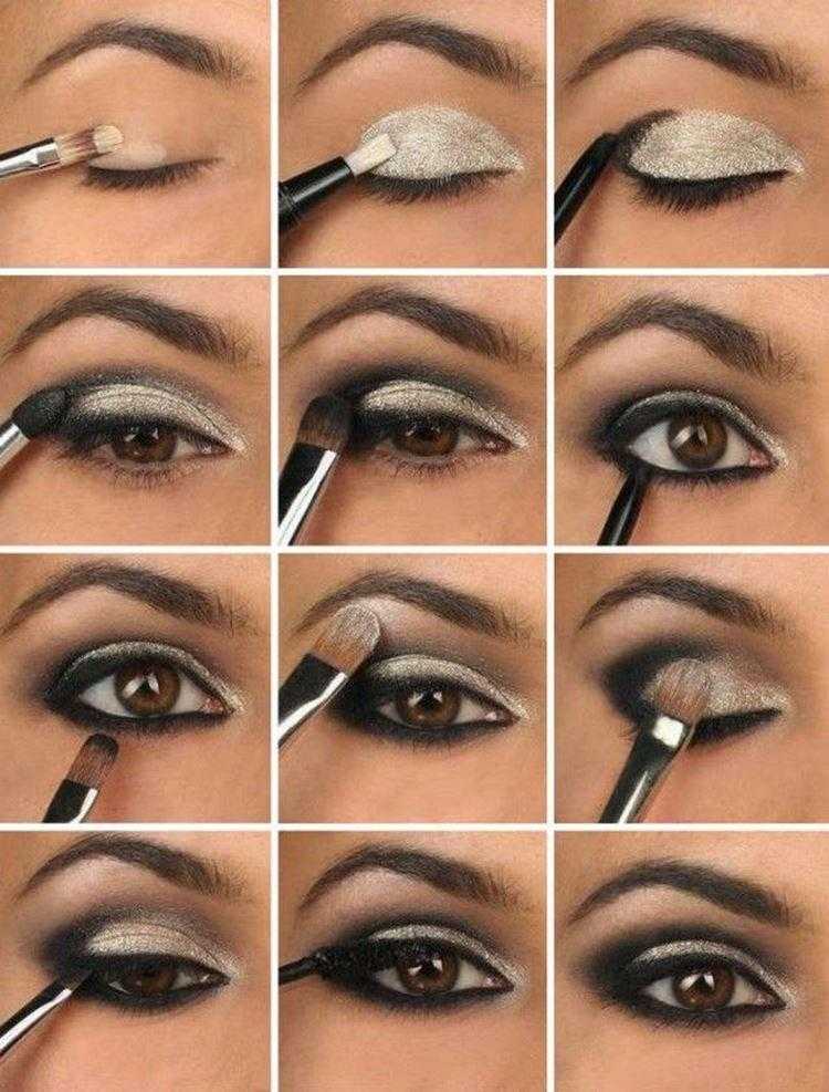 Техника выполнения легкого дневного макияжа для карих глаз