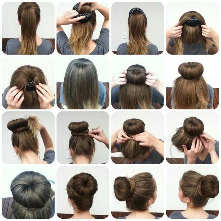 Как делать прически с бубликом - 5 способов (пошаговые фото) - уход за волосами